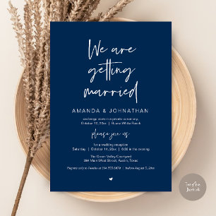 Modern Minimal Reception, We are getting married Invitation