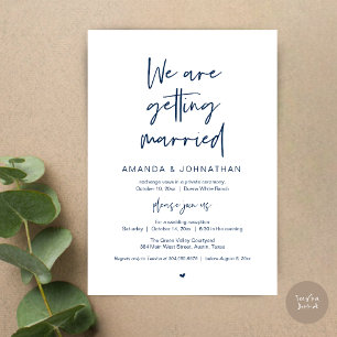 Modern Minimal Reception, We are getting married Invitation