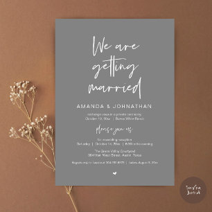Modern Minimal Reception, "We are getting married" Invitation