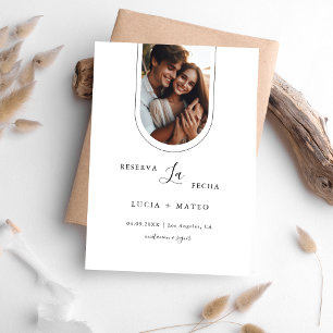 Modern Minimal Reserva La Fecha Spanish Photo Save The Date