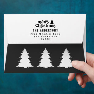 modern minimal retro typography christmas unique envelope