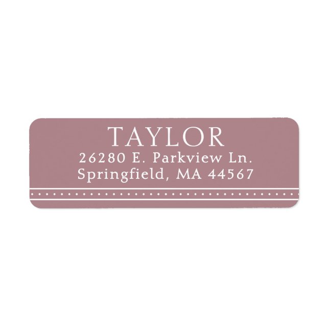  Modern Minimal Return Address Labels (Front)