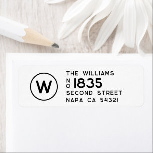 Modern Minimal Return Address Monogram