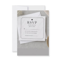 Modern Minimal RSVP Card, Simple Wedding Response 