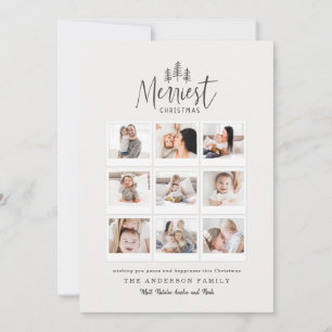 modern minimal rustic multi photo holiday card