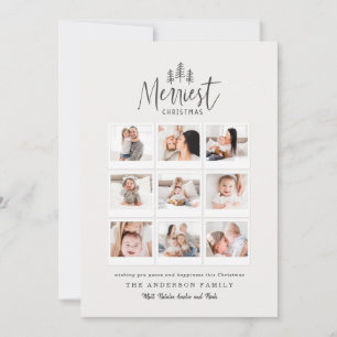 modern minimal rustic multi photo holiday card