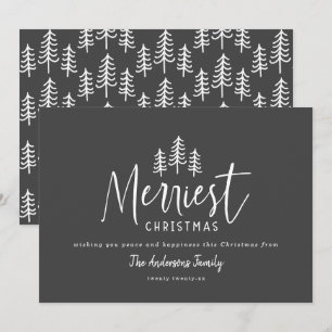 Modern minimal rustic stylish farmhouse Christmas Holiday Card