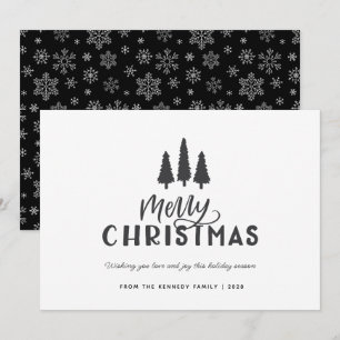 Modern Minimal Rustic Stylish Farmhouse Christmas Holiday Card
