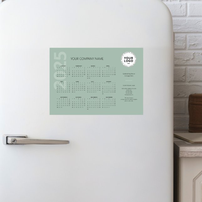 Modern Minimal Sage Green Business Calendar 2025  (Creator Uploaded)