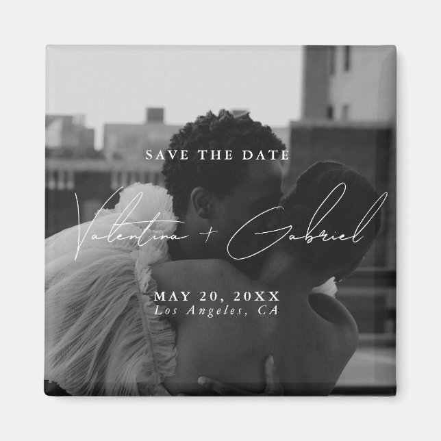 Modern Minimal Save the Date  Invitation Magnet (Front)