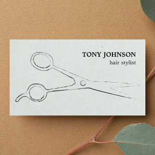 Modern Minimal Scissors Hair Salon Business Card