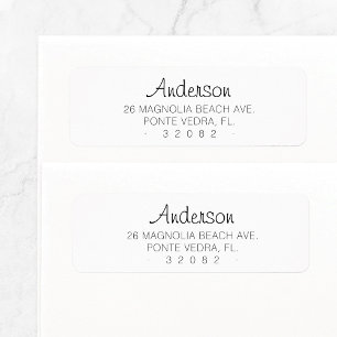 Modern Minimal Script 04 Return Address Label