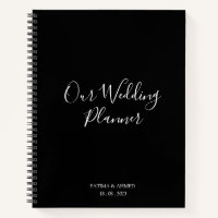 Modern Minimal Script Black Muslim Wedding Planner