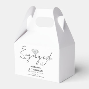 Modern Minimal Script Engagement Party Favour Box