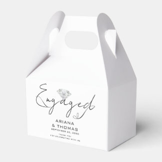 Modern Minimal Script Engagement Party Favour Box