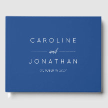 Modern Minimal Script French Blue Custom Wedding