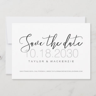 Modern Minimal Script Save the Date