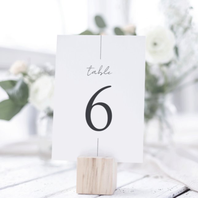 Modern Minimal Script Table Number (Creator Uploaded)