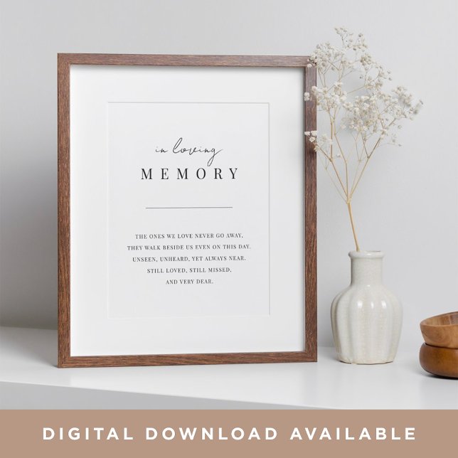 Modern Minimal Script Wedding Memorial Sign (Creator Uploaded)