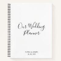 Modern Minimal Script White Muslim Wedding Planner