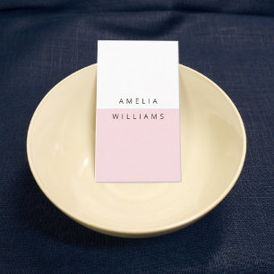 Modern Minimal Shell Pink Business Card