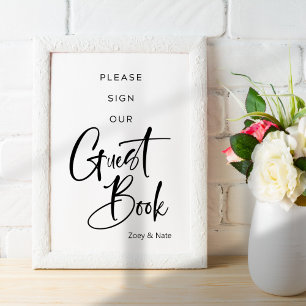 Modern Minimal Sign the Guestbook Sign
