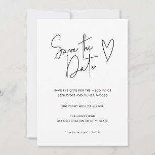 Modern Minimal Signature Font Photo Save the Date