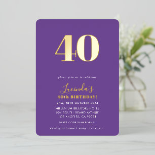 MODERN MINIMAL simple 30th birthday party purple