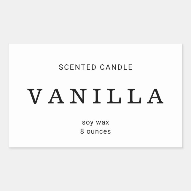Modern Minimal Simple Candle Label (Front)