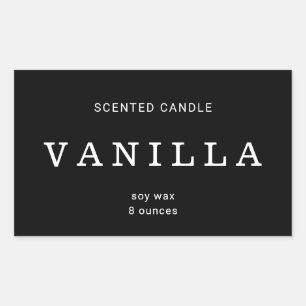 Modern Minimal Simple Candle Label