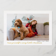 modern minimal simple Christmas foil photo
