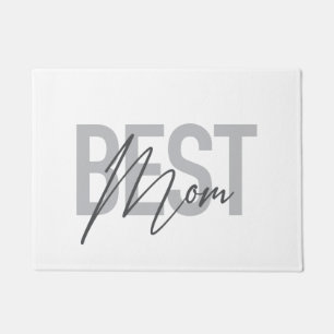 Modern, minimal, simple, cool design of Best Mum Doormat