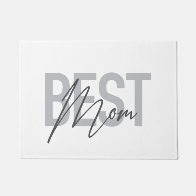 Modern, minimal, simple, cool design of Best Mum Doormat (Front)
