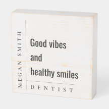 Modern Minimal Simple Healthy Smile Dentist Gift
