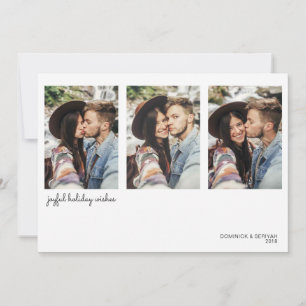 Modern Minimal Simple Holiday Photo Card