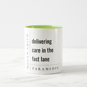 Modern Minimal Simple Motivational Paramedic Gift Two-Tone Coffee Mug