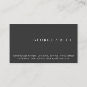 Modern Minimal Simple Plain Business Card