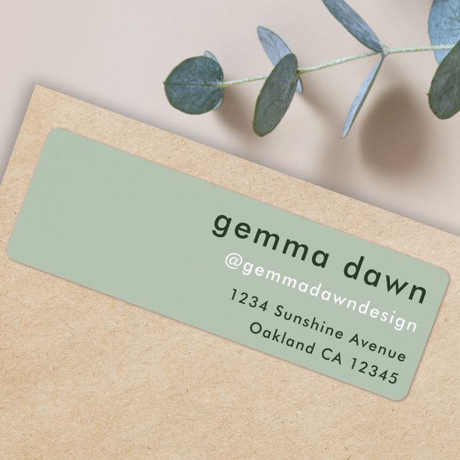 Modern Minimal Simple Sage Green Instagram Address (Creator Uploaded)