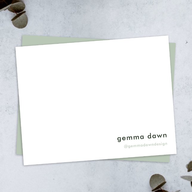 Modern Minimal Simple Sage Green Instagram Card (Creator Uploaded)
