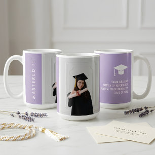 Modern Minimal Sleek Chic Masters Graduation Gift Coffee Mug