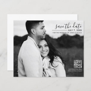 Modern Minimal Sleek Picture Photo Save the Date