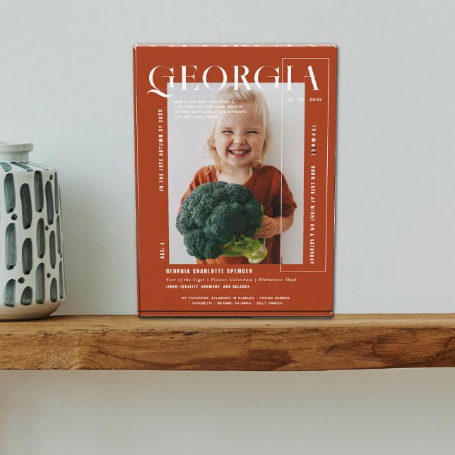 Modern Minimal Snapshot | Any Year Birthday Photo Block (Creator Uploaded)