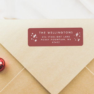 Modern Minimal Snow & Sparkles Christmas Family