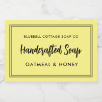 Modern Minimal Soap Bar Product Label