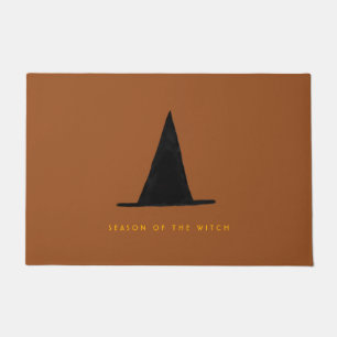 Modern Minimal Spooky Halloween Witch Hat Doormat