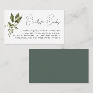 Modern Minimal Spring Greenery Book Request Enclosure Card