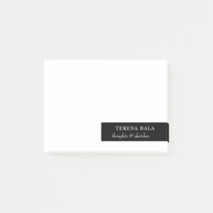 Modern Minimal   Stylish Black and White Notes