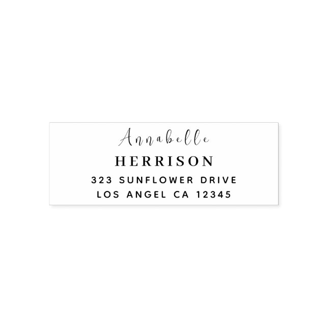 Modern Minimal | Stylish Trendy Return Address Self-inking Stamp (Design)