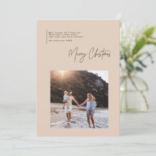 Modern minimal sunny Christmas photo script