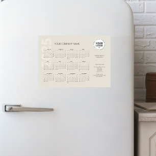 Modern Minimal Taupe Business Calendar 2025